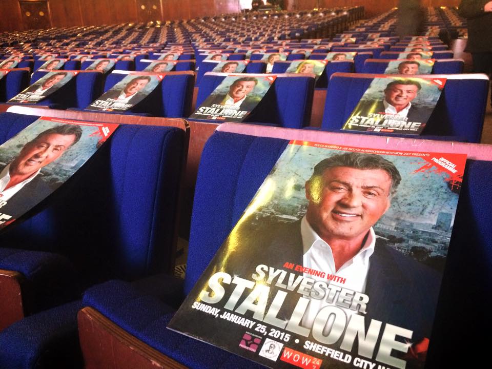 Event programmes ready for the audience at Sheffield City Hall on 25 January 2015.
