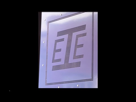 Illuminated E.E. Ingleton logo at the opening of the company overview film.