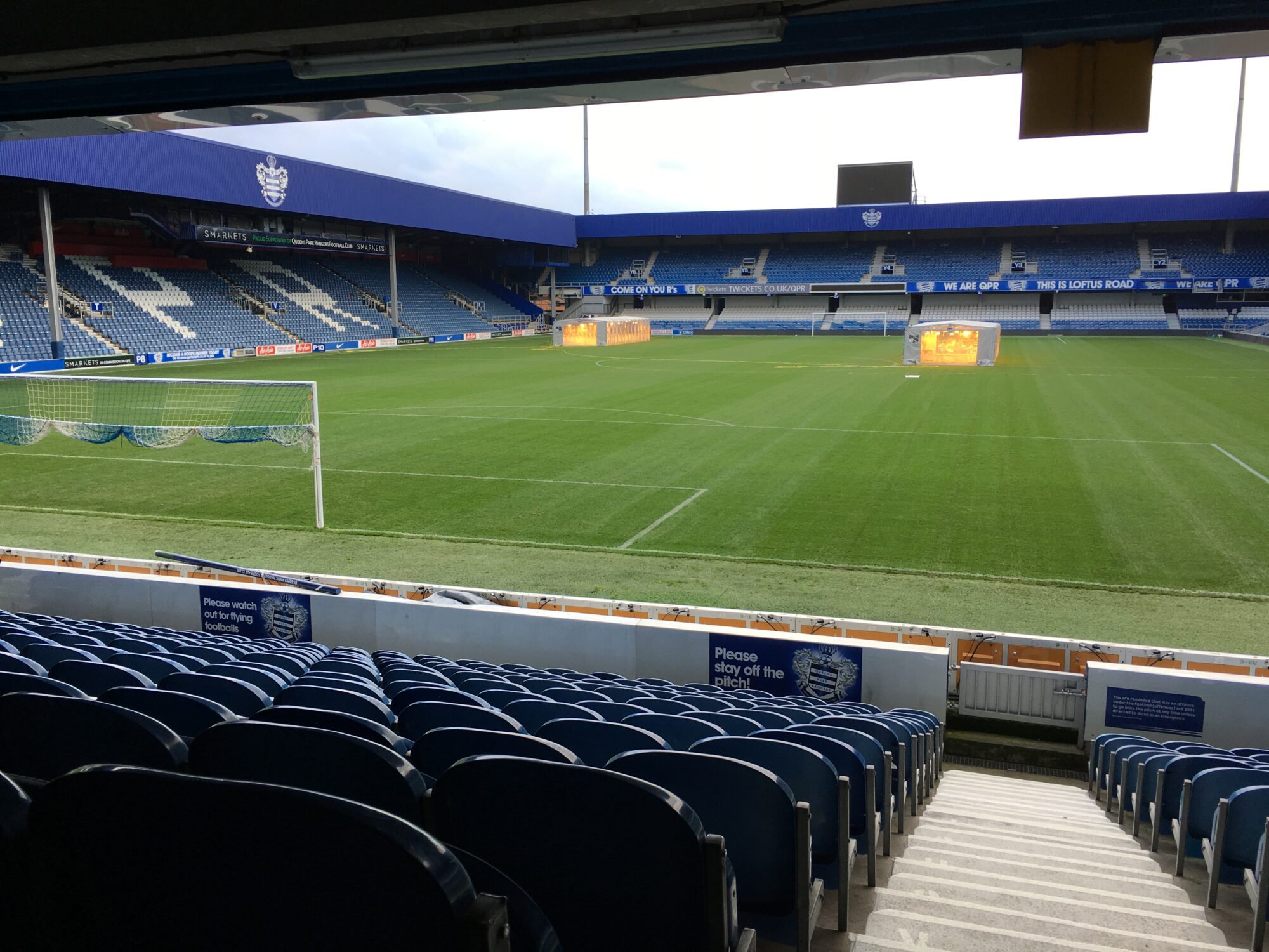 Queens Park Rangers stadium during the Acer education partnership film production