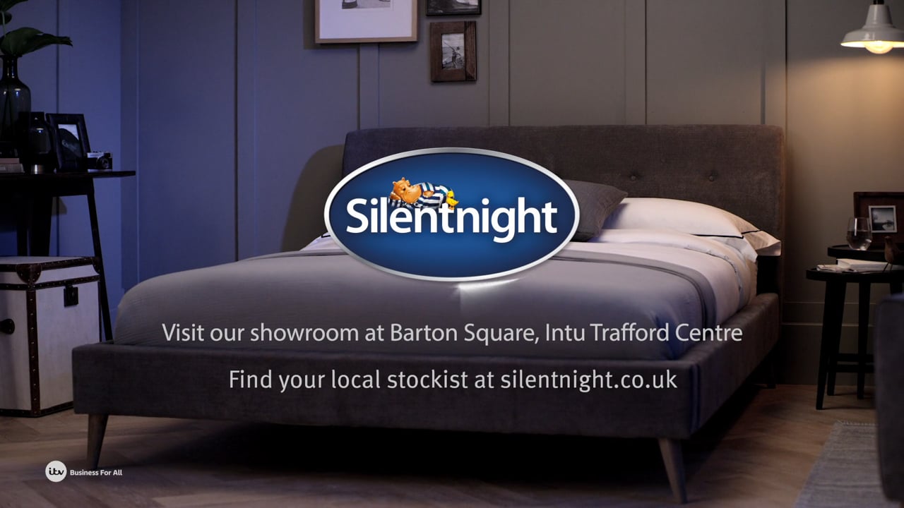 Bedroom scene from the Silentnight Sleep Your Way commercial
