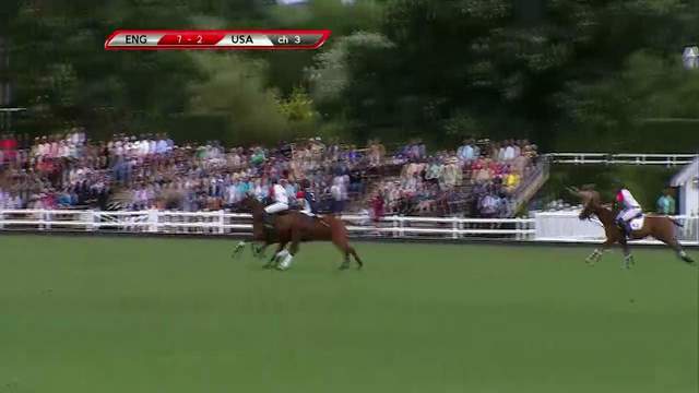 Polo action during the 2018 Westchester Cup between England and the USA.