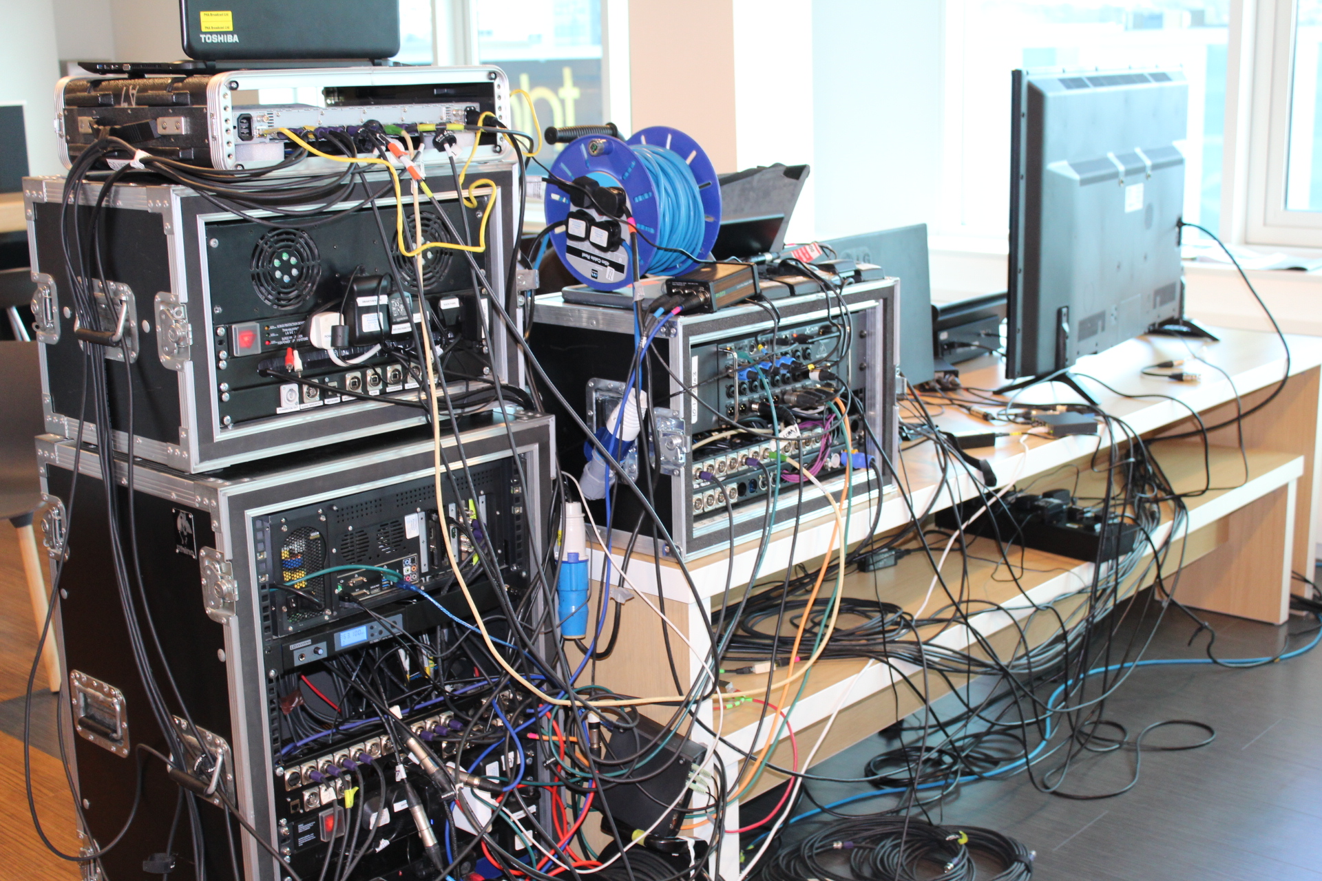 Production control equipment for The Orange Table recording