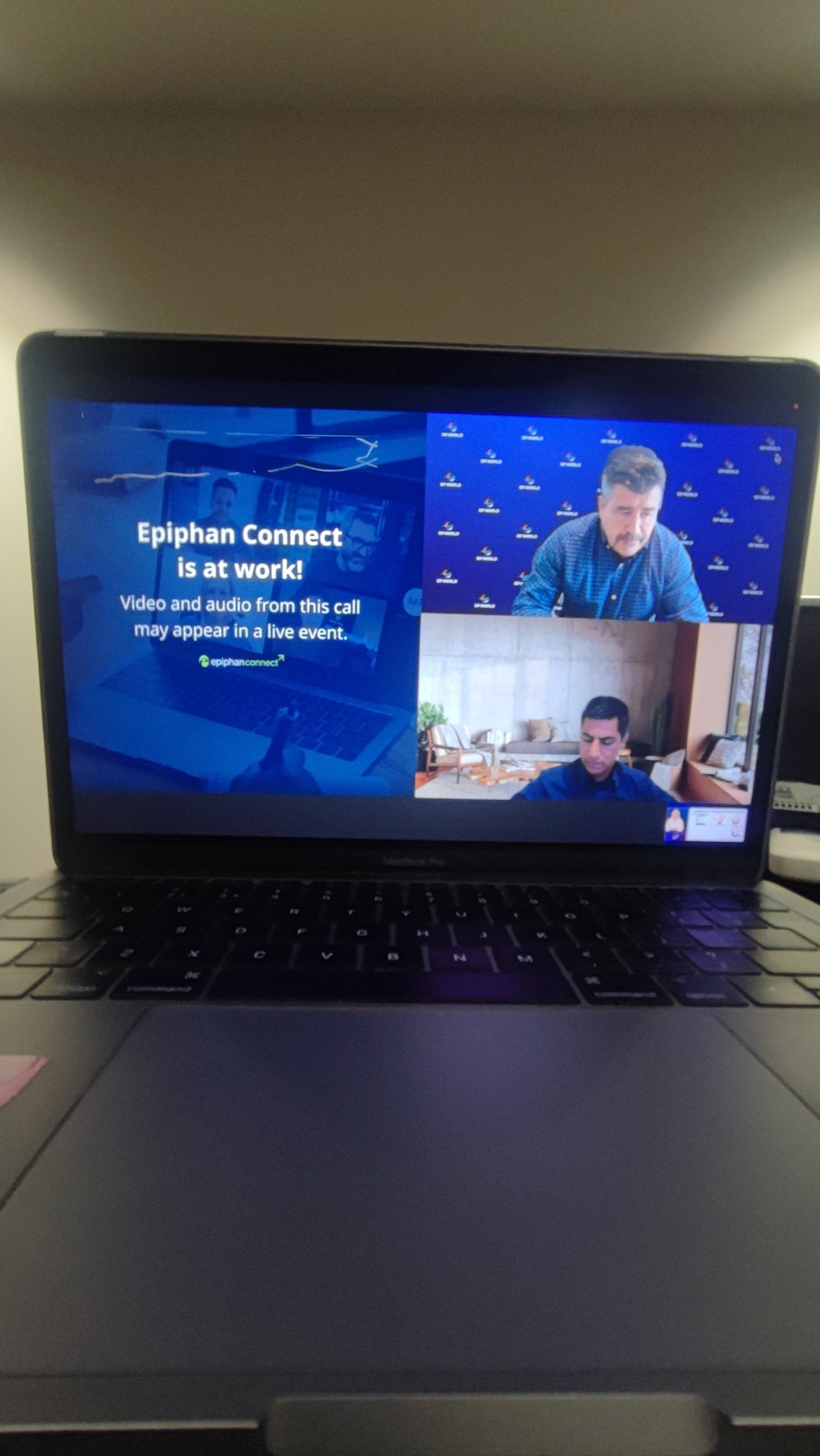 Remote contributor connection prepared for the DP World EU Regional Townhall.