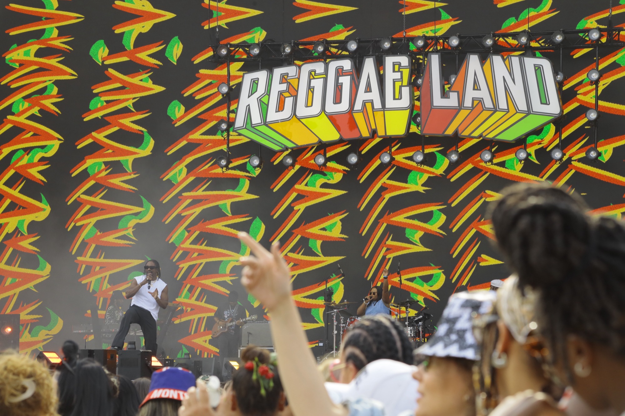 Reggae Land main stage during oXyFire festival broadcast production