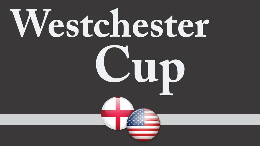 Westchester Cup 2018 England versus USA live broadcast event card.